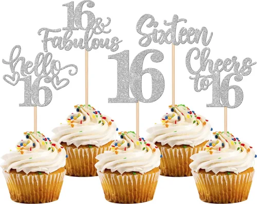 Miniatura 84 de 30 piezas de adornos para cupcakes de 12 cumpleaños feliz, brillantes doce, hola 12, felicitaciones a 12 años, adornos para cupcakes, 12