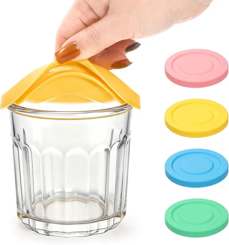 Miniatura 4 de Coloch Paquete de 4 tarros de vidrio de trabajo de 13 onzas con tapa a prueba de fugas, tarro de gelatina francesa de 13.5 fl oz, tarro