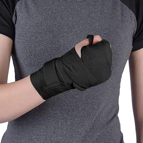 Miniatura 9 de 2 piezas de boxeo vendaje elástico de compresión para muñeca, guantes interiores de entrenamiento para artes marciales, kickboxing, muay thai