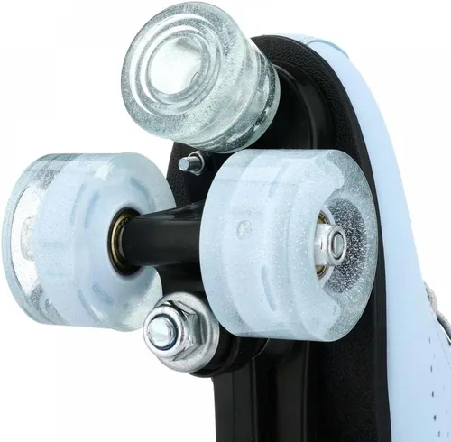 Miniatura 3 de Gets Patines con Ruedas para Mujeres y Hombres con 4 Ruedas que se Iluminan para Interiores y Exteriores, Patines de Cuero PU de Caña Alta para Azul