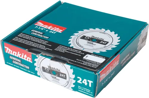 Miniatura 3 de Makita D-45989-10 Hoja de sierra circular con punta de carburo 24T de 7-1/4 pulgadas, marco/uso general, 10/pk