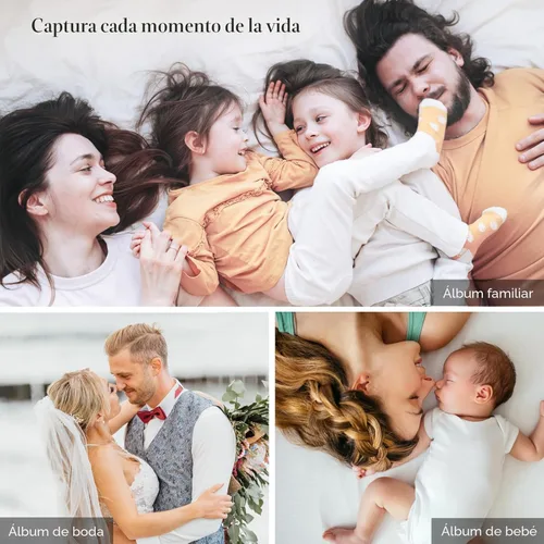 Miniatura 6 de Spbapr - Álbum de fotos grande autoadhesivo de 3 x 5, 4 x 6, 5 x 7, 8 x 10, álbum de recortes magnético, 40 páginas en blanco, cubierta de lino, Azul