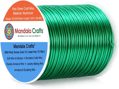 Miniatura 124 de Mandala Crafts - Alambre de aluminio anodizado de 8 calibre para hacer joyas - 9.75 m de alambre flexible negro colorido - Flexible para bonsái