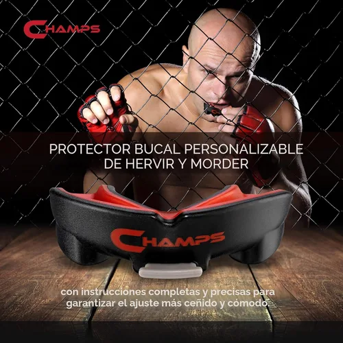 Miniatura 6 de Champs MMA Protector Bucal Transpirable para Boxeo, MMA, Jiu Jitsu, Muay Thai, Lucha Libre y Deportes de Combate – Diseño de Fácil Ajuste, Hervir