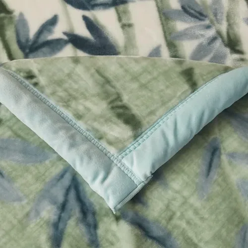 Miniatura 4 de LGYKUMEG Manta coreana de forro polar grueso de doble capa, tamaño Queen de 9 libras, 2 capas reversible, ultra suave, sedosa felpa cálida para sofá