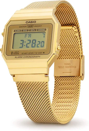 Miniatura 2 de Casio Reloj retro A700WEMG-9AEF unisex dorado cronómetro Oro