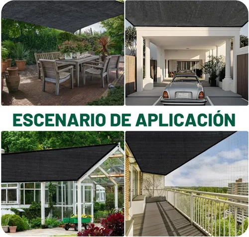 Miniatura 7 de Kesfitt Tela de sombra 70% para jardín, red resistente de 10 x 20 pies, lona de malla con material de polietileno de alta densidad y ojales