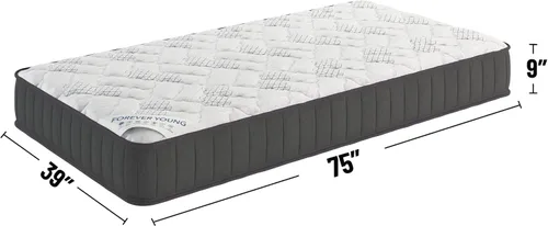 Miniatura 2 de Ottomanson Colchón individual de resortes interiores de firmeza media de 7.5 pulgadas, sistema de bobina Bonnell con espuma cómoda, sin fibra