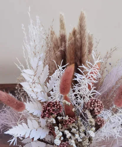 Miniatura 8 de Ramo de dama de honor bohemio para novia, ramo de pampas, ramo de decoración del hogar (ramo de novia XL)