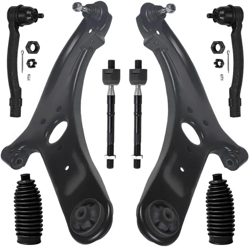 Miniatura 250 de Detroit Axle - Kit de brazos de control de extremo delantero de 8 piezas para Dodge Dakota 00-04, Durango 00-03, 4 brazos de control superior e