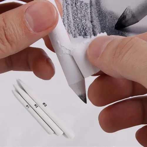 Miniatura 4 de FEBSNOW 84 piezas de plantillas y difuminadores, mezcladores de papel para arte, lápices de arte, lápices de dibujo para estudiantes, artistas