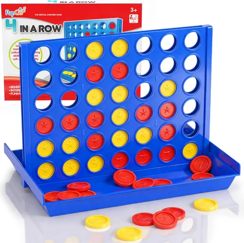 Miniatura 11 de Pup Go Juego Grande de 4 en Raya para Niños de 3 Años en Adelante para Niños, Niñas y Adolescentes, Juegos de Mesa Familiares para Interiores