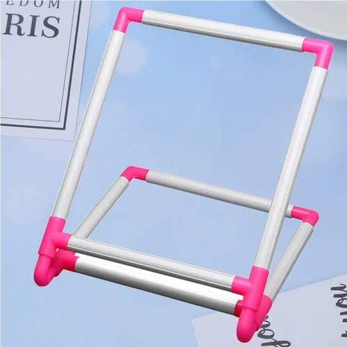 Miniatura 8 de Soportes de alambre para estantes cruzados, soporte de piso, soporte de bordado de aro de bordado, marco de tapiz de bordado cruzado de escritorio