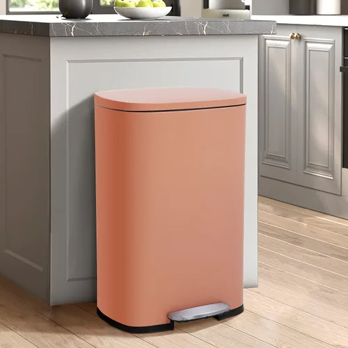 Miniatura 10 de Basurero de cocina de 8 galones con tapa, a prueba de huellas dactilares, de acero inoxidable, con pedal y papelera extraíble para oficina, hogar