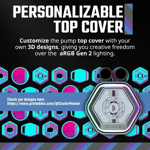 Miniatura 3 de Cooler Master 360 Atmos Enfriador líquido AIO de circuito cerrado impulsado por el rendimiento, R9 Ultra 9, bomba aRGB de doble cámara, radiador