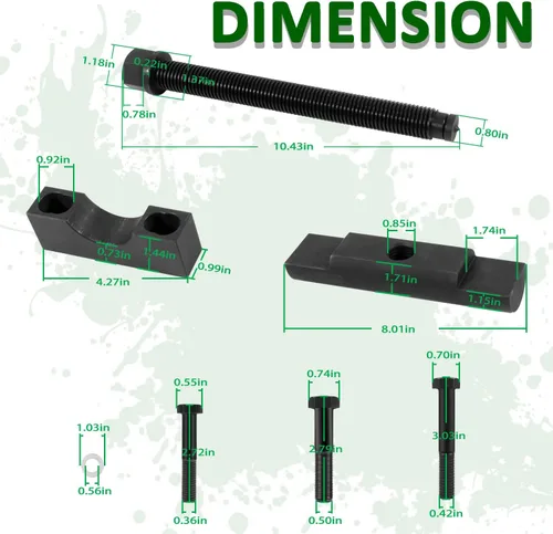Miniatura 7 de Bonbo 10803 Kit de Extractor de Yugo de Servicio Pesado Kit de Herramientas Removedora de Yugo para Camión Semi, Uso para Camiones Comerciales