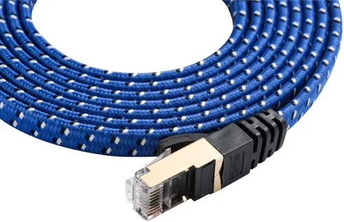 Miniatura 66 de Cable Ethernet Cat 7, DanYee, de nailon CAT7 de alta velocidad, profesional, chapado en oro, cables STP CAT 7 RJ45, cable Ethernet de 3 ft, 10 ft