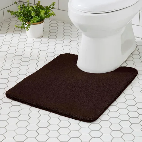 Miniatura 49 de MINIDEAR - Alfombras de baño 24x17 beige - Tapete de baño de espuma elástica gruesa, ultra suave y pachona, antideslizante, de secado rápido