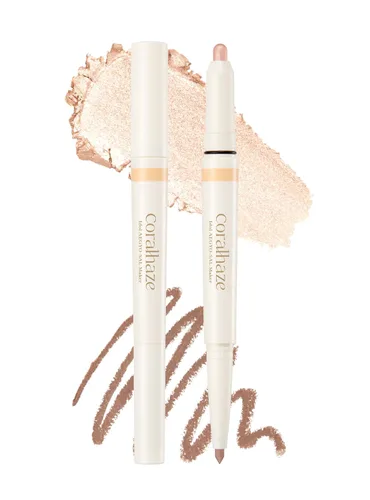 CORALHAZE Idol AEGYO-SAL Maker 01 Champagne Beige, resaltador 2 en 1 para debajo de los ojos y delineador de contorno para ojos brillantes y