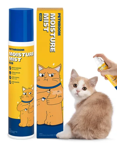 PETHROOM ] Niebla humectante para gatos sin perfume, acondicionador natural sin enjuague para gatos, 95% extractos de plantas, hidratante,