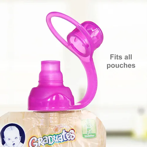 Miniatura 3 de ChooMee Bolsita de Comida SoftSip con Tapa Destete Guiado por Bebés Válvula de Control de Flujo Sin Derrame, Protege la Boca del Niño, 100% aqua