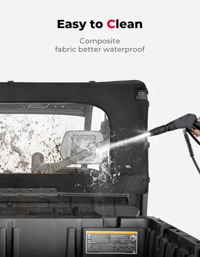 Miniatura 6 de KEMIMOTO Parabrisas trasero suave compatible con Can-Am Defender HD 5/7/8/9/10 DPS XT XMR Max 2016-2024 PVC a prueba de polvo, parabrisas completo
