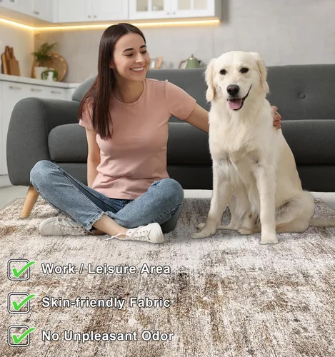 Miniatura 6 de Capslpad Tapete para silla de oficina para suelo de madera dura, de 47 x 59 pulgadas, antideslizante, para silla de escritorio, alfombra de pelo