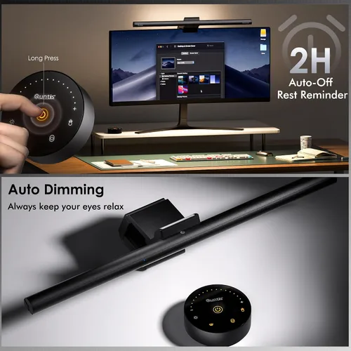 Miniatura 6 de Quntis Barra de luz para monitor con control remoto, 16.7 pulgadas, cuidado de los ojos, barra de luz para computadora sin deslumbramiento