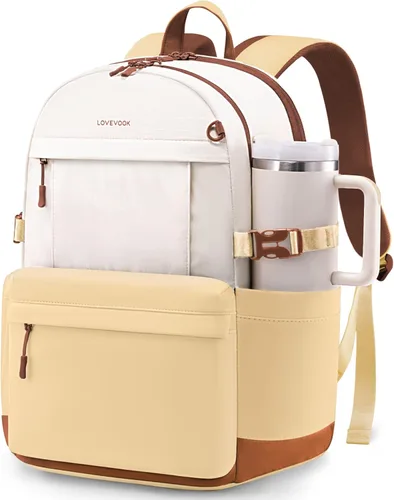 Miniatura 11 de LOVEVOOK Mochila para laptop para mujer, bolsa de computadora portátil, mochila de viaje, mochila de trabajo impermeable, bolsas para profesores