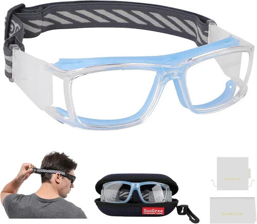 Miniatura 11 de SooGree Anteojos deportivos para hombres y mujeres, para baloncesto, fútbol, deportes, antiniebla, choque, colisión, gafas de uso