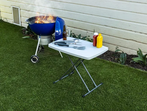Miniatura 2 de Iceberg Mesa plegable personal pequeña para campamento, mesa de utilidad resistente, altura ajustable, carbón, 19.5 pulgadas de largo x 30 pulgadas