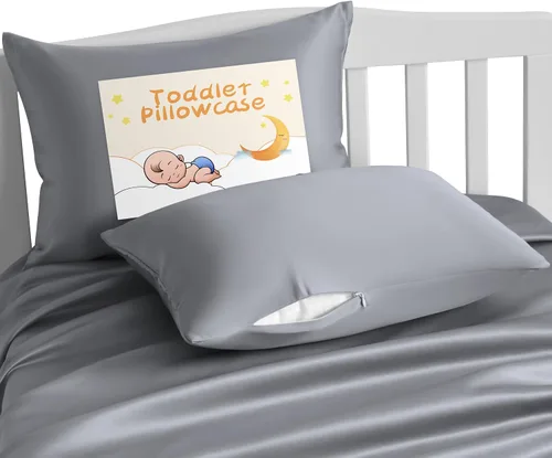 Miniatura 21 de NTBAY - Fundas de almohada de satén con cremallera para niños pequeños - Paquete de 2 con cremallera oculta de 13x18 - Fundas de almohada de lujo
