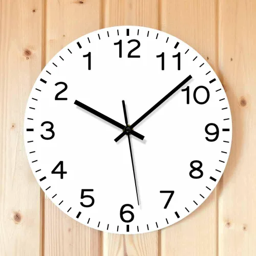 Miniatura 4 de The Geeky Days Reloj de correr hacia atrás de 12 pulgadas, números de Arabia, funciona con pilas, cuarzo silencioso, antiagujas del reloj, inversa