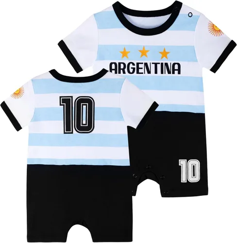 Body de fútbol para bebé, traje de manga corta para recién nacido y niños pequeños de 0 a 24 meses At-s