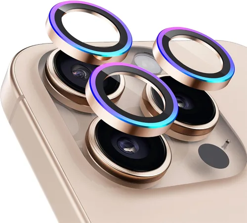 Miniatura 20 de UARMOR - Protector de lente de cámara compatible con iPhone 17, 16 y 16 Plus: vidrio templado 9H y cubierta de aluminio, transparente HD, kit