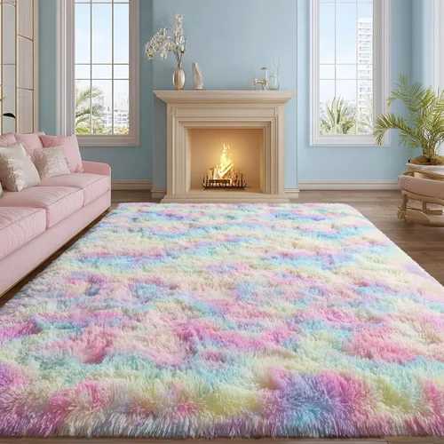Miniatura 24 de qulint Alfombras de área de 5 x 7 pies para sala de estar, alfombra suave y esponjosa para dormitorio, alfombra de habitación de niños grandes, Gris
