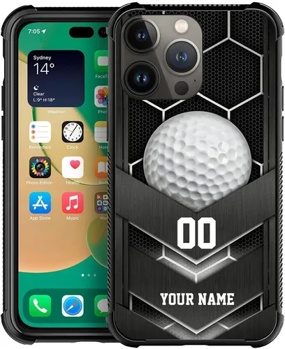 Miniatura 10 de DJSOK Compatible con iPhone personalizado de béisbol deportivo, cubierta de teléfono personalizada con número de nombre para iPhone 17/16/15/14 Pro