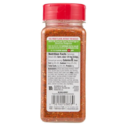 Miniatura 23 de McCormick Perfect Pinch Salad Supreme Seasoning, 8.25 onzas (paquete de 6)