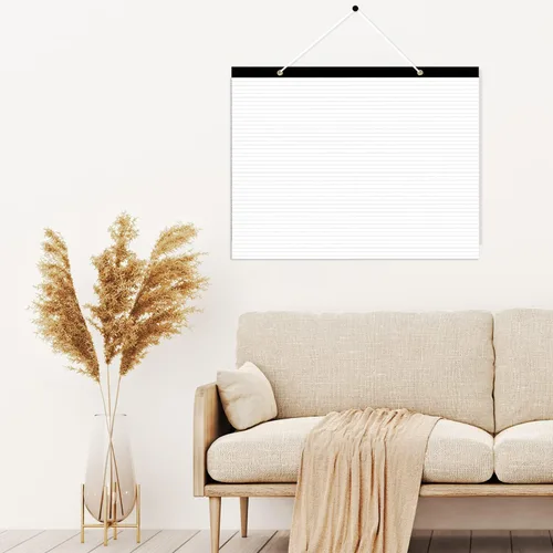 Miniatura 5 de Yaridar Bloc de papel rayado grande - Bloc de notas a rayas de 22 x 17 pulgadas, 50 hojas/100 páginas, bloc de notas de papel blanco de 3.53 oz/m²