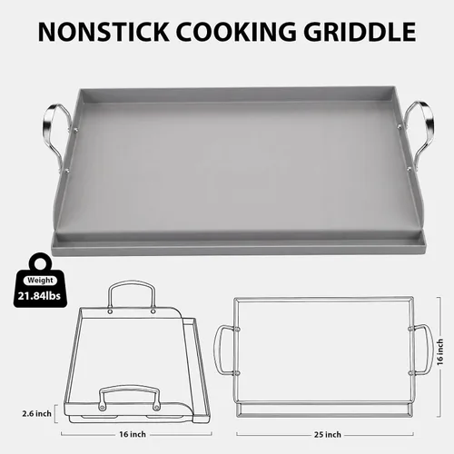 Miniatura 54 de Utheer Parrilla reversible para todas las estufas Camp Chef de 14 y 16 pulgadas, plancha de hierro fundido, para estufa Camp Chef Explorer de 2