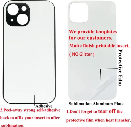 Miniatura 2 de JUSTRY 5 fundas blancas de sublimación para teléfono, fundas de goma TPU suave a granel compatibles con Apple iPhone 13, 6.1 pulgadas (2021), fácil