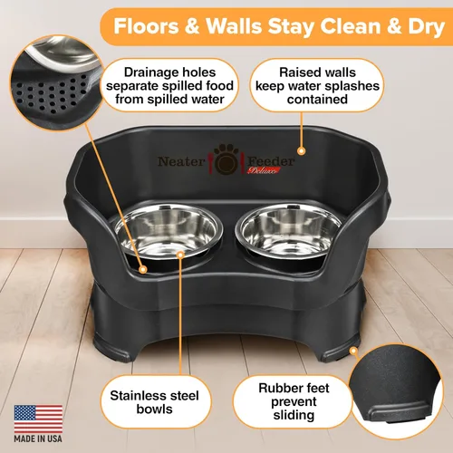 Miniatura 3 de Neater Pet Brands Neater Feeder Deluxe - Cuencos para perros a prueba de desastres elevados para perros medianos 19-40 lbs, fabricados en EE. UU.