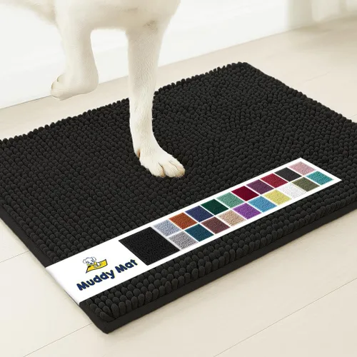 Miniatura 41 de Muddy Mat® Mostrado en la televisión - Tapete de microfibra súper absorbente para puerta de perro para patas fangosas, antideslizante y lavable