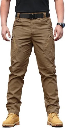 Miniatura 3 de solo soplo Men's Work Tactical Pants Water Repellent Lightweight Cargo Trousers Casual