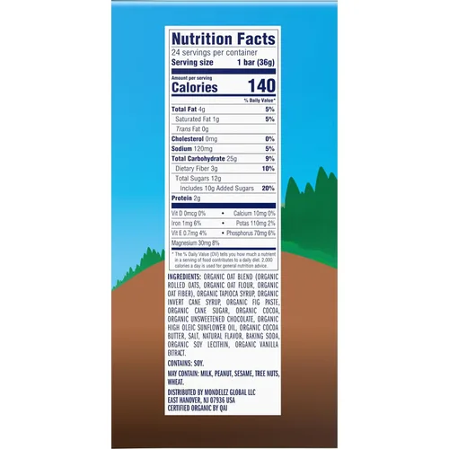 Miniatura 3 de Zbar - Brownie de chocolate - Barras de snack energéticas horneadas suavemente - Sin OMG - 11g de granos integrales - Barras de granola orgánicas