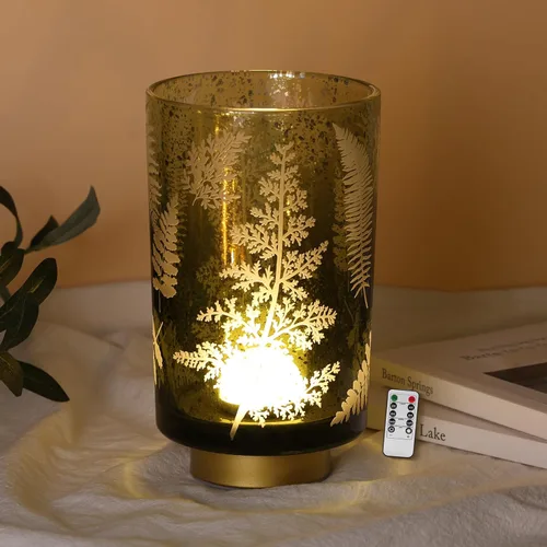 Miniatura 17 de Eywamage Pequeña lámpara de mesa con pilas con control remoto, lámpara de cristal inalámbrica de ciervo del bosque para dormitorio, sala de estar