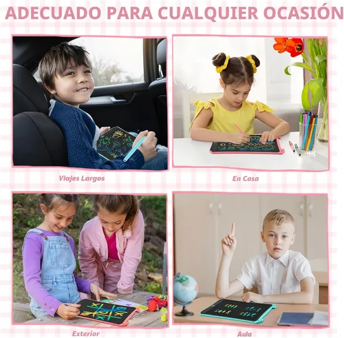 Miniatura 3 de EooCoo Juguetes para niños pequeños, tableta de escritura LCD para niños, paquete de 2 unidades, almohadilla de dibujo esencial de viaje para niños