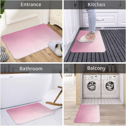 Miniatura 7 de OOZ Absorbente y antideslizante, adecuado para entradas de interiores y exteriores, remolino dorado de purpurina sobre un tapete de baño de franela