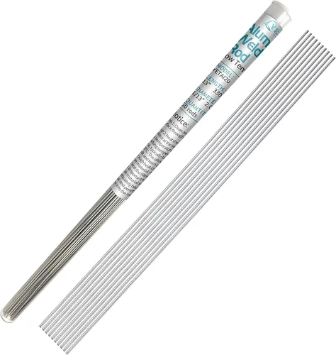 Varilla de soldadura de aluminio de 50 varillas 1/13 para antorcha de propano, varillas de soldadura de aluminio con núcleo de fundente, sin