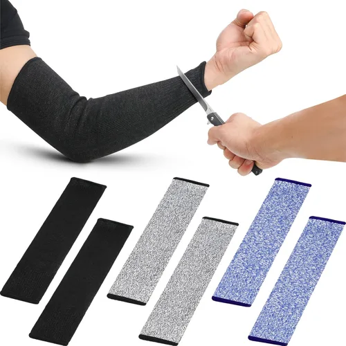 Miniatura 9 de Chuarry 3 pares de protectores de brazo resistentes a cortes para piel fina y moretones Nivel 5 mangas protectoras de brazo para hombres y mujeres